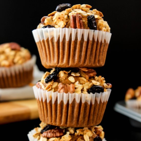 Wholewheat banana bread muffins