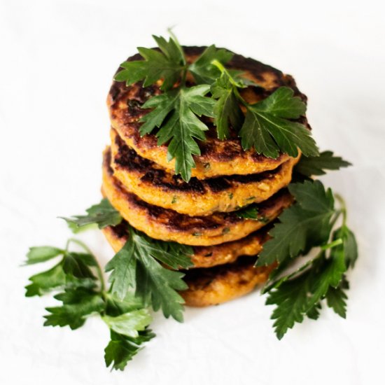 Vegan Sweet Potato Chickpea Burgers