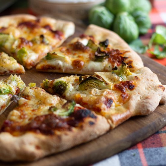 Brie and Brussels Sprouts Pizza