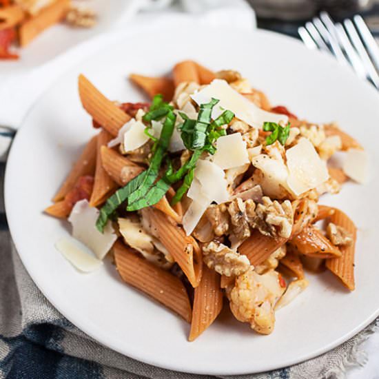 Cauliflower and Tomato Pasta