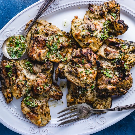 Italian Grilled Chicken Thighs