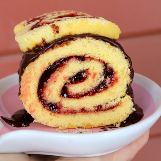 Raspberry Roll Cake – Winter Joy