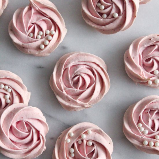 Strawberry Meringue Roses