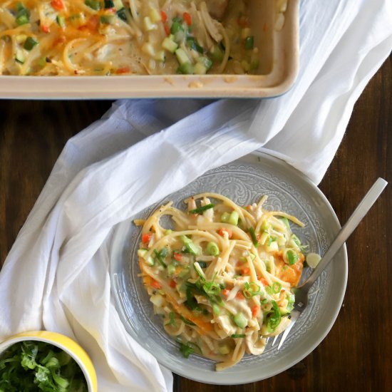 Cheesy Baked Chicken Noodles