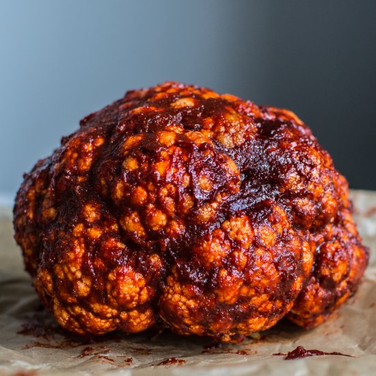 Whole Roasted Gochujang Cauliflower