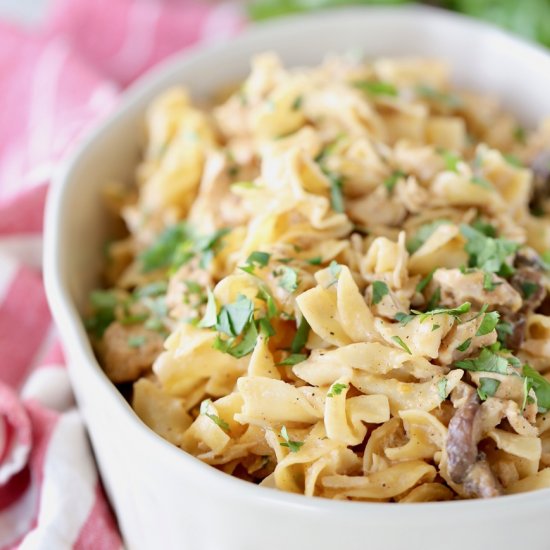 Instant Pot Chicken Stroganoff