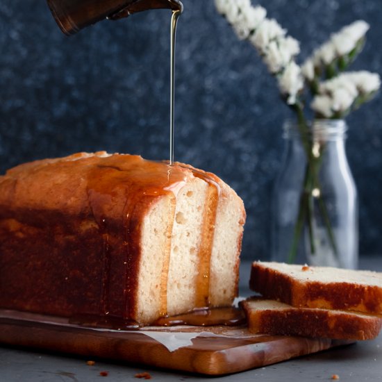 No Mixer Maple Pound Cake