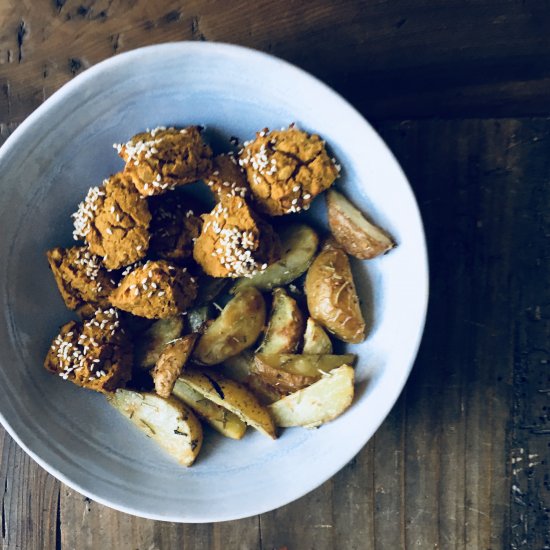 Baked Sweet Potato Falafel