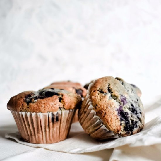 bakery style blueberry muffins