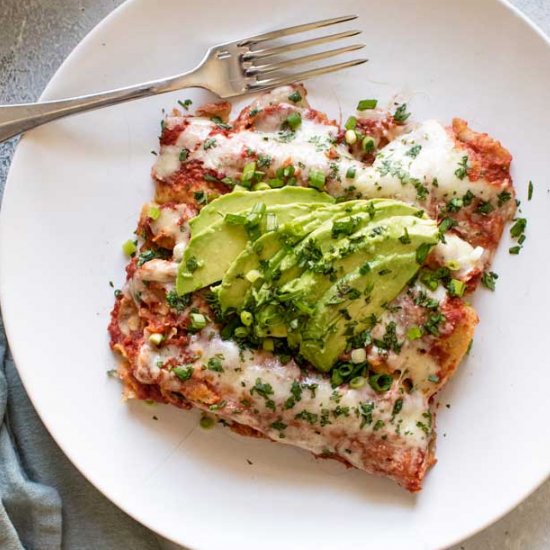 Spinach & Black Bean Enchiladas