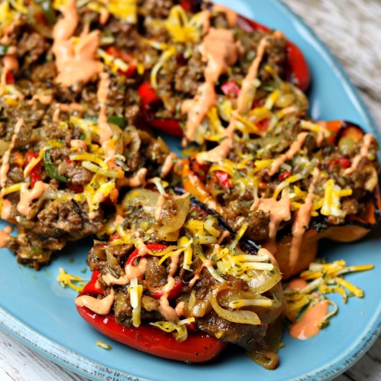 Keto Philly Cheesesteak Peppers