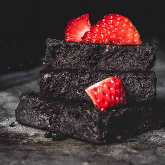 Chocolate Strawberry Fudge Brownies