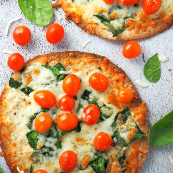 Vegetable Mozzarella Tortilla Pizza