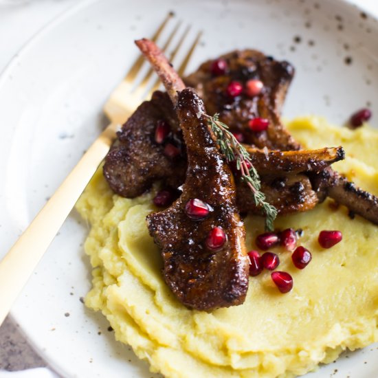 Lamb Lollipops with Agave