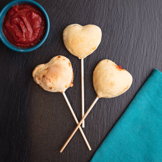 Vegan Pepperoni Pizza Lollipops