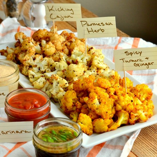 Roasted Cauliflower 3 Ways