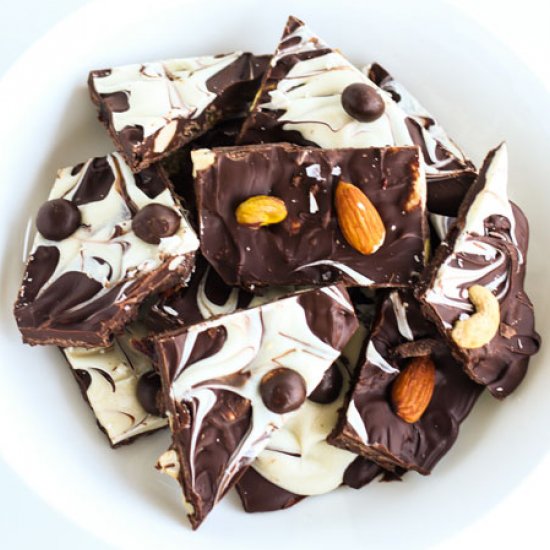 Mixed Fruits & Nuts Chocolate Bark