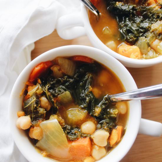 Nourishing Kale and Chickpea Soup