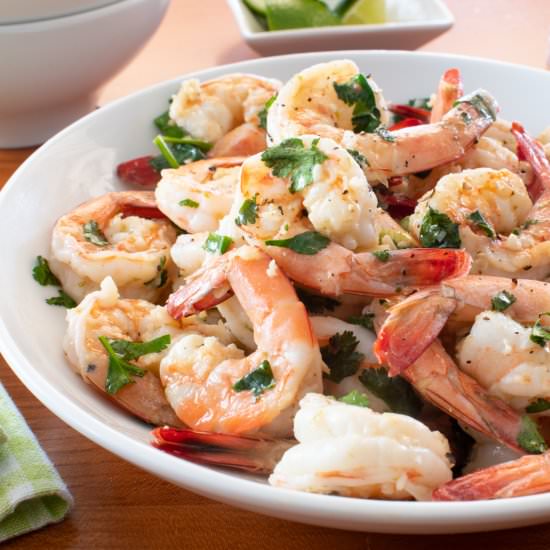 Garlic Butter Shrimp with Lime