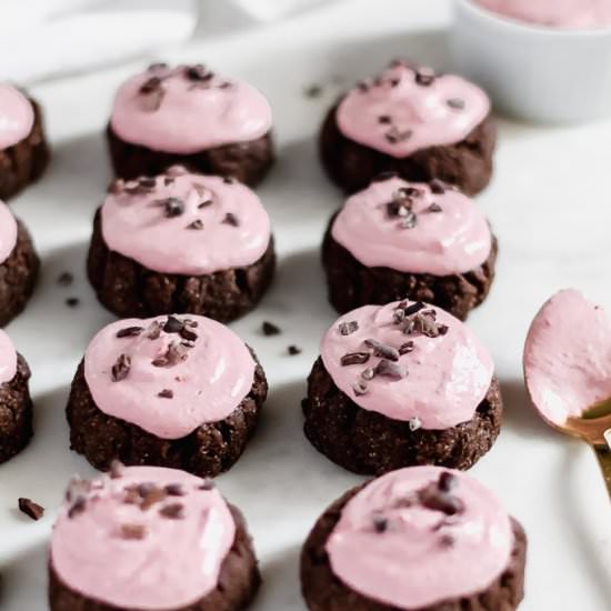 Chocolate Strawberry Thumbprints