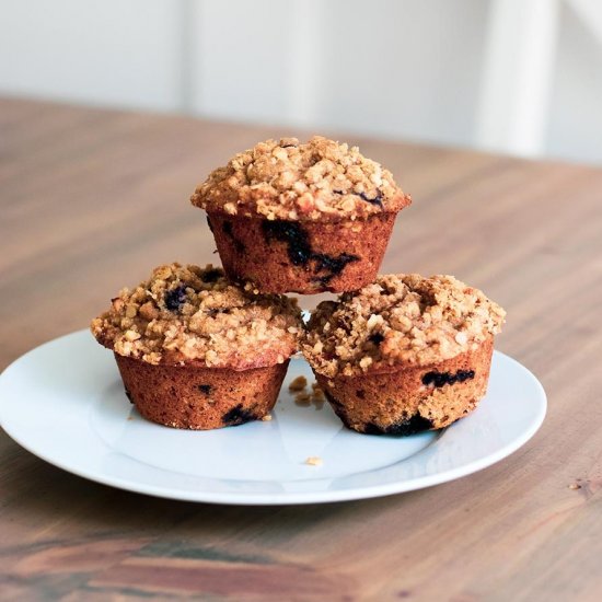 Blueberry Oat Streusel Muffins