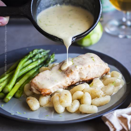 Pan Seared Salmon with Beurre Blanc