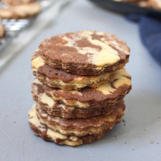 Vanilla Chocolate Marble Cookies