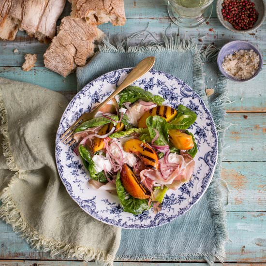 grilled peach salad