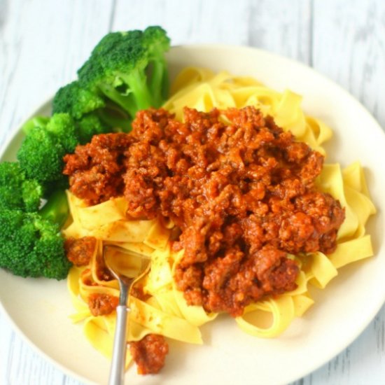 Slow Cooker Spaghetti Bolognese