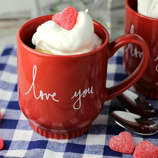 Vanilla Cake in a Mug for Two