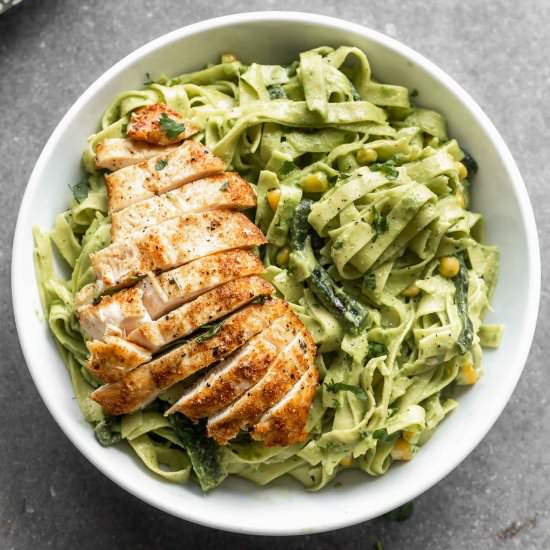 Creamy Roasted Poblano Pasta