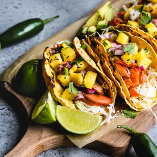 Chili Lime Salmon Tacos