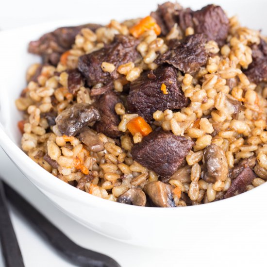 Slow-Cooker Beef and Barley