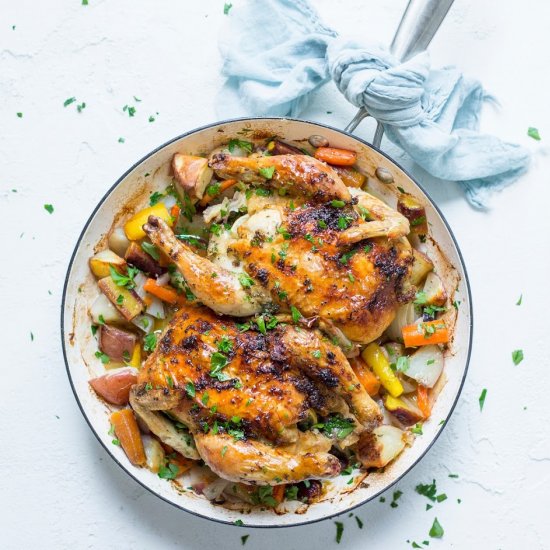 Roasted Citrus Herb Game Hens