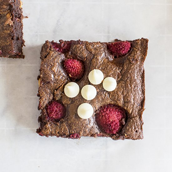 Triple Chocolate Raspberry Brownies