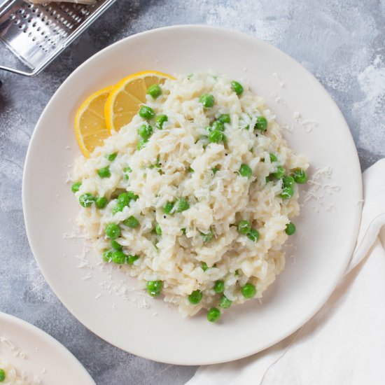 Instant Pot Lemon Pea Risotto