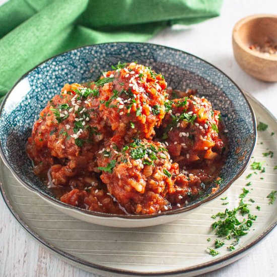 Healthy Porcupine Casserole