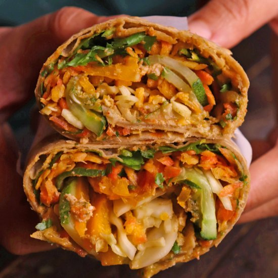 Vegan Raw Veggie Wrap