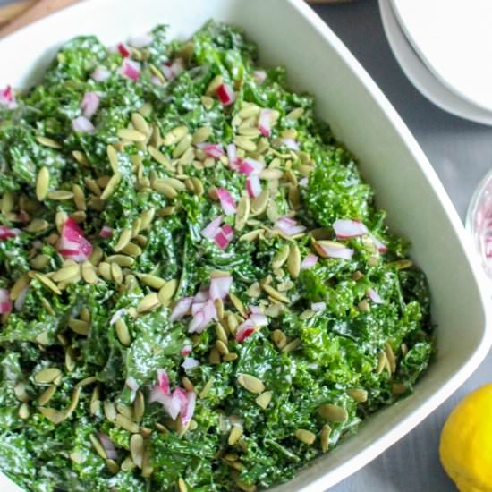 Massaged Kale Salad with Tahini