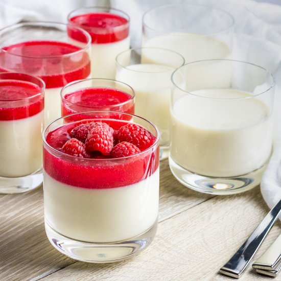 Creamy Panna Cotta with Berry Sauce