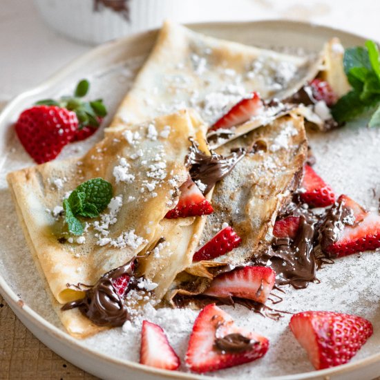 Strawberry Nutella Crepes