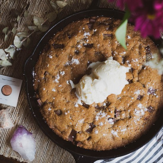 Chocolate Chip Skillet Cookie Pie