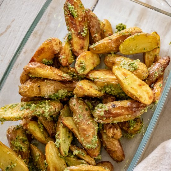 Roasted Potatoes with Herbed Pesto