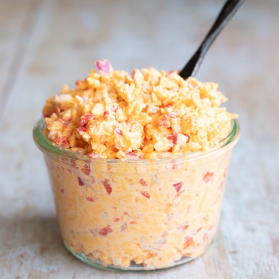 Homemade pimento cheese