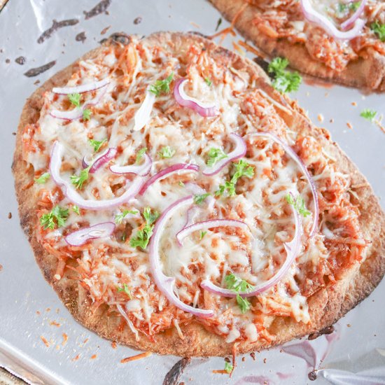 BBQ Chicken Naan Pizza