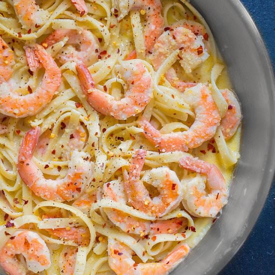 Lemon Garlic White Wine Shrimp