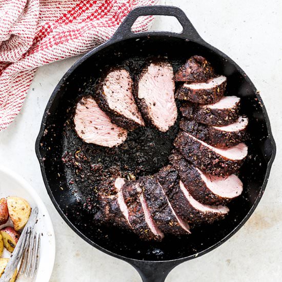 Cacao Nib, Fennel, Coffee Pork Loin