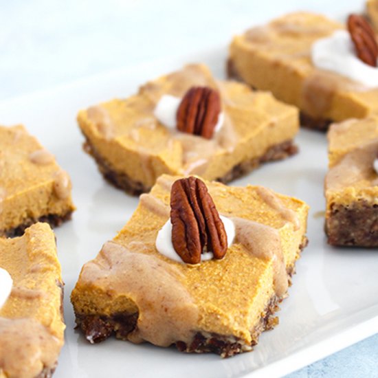 No Bake Pumpkin Pie Cheesecake Bars