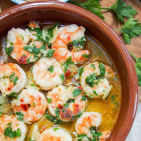 Spanish garlic shrimp