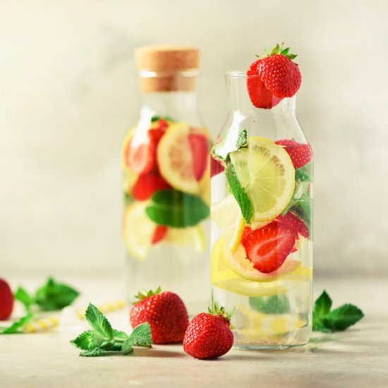 Strawberry Lemon Infused Water